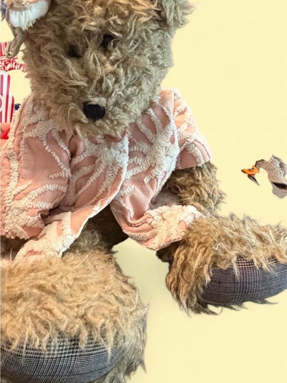 Boyds Bears Plush Teddy in Pink Embroidered Jacket